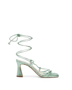 Sale Sandales en cuir Caire Vert Jade Chaussures