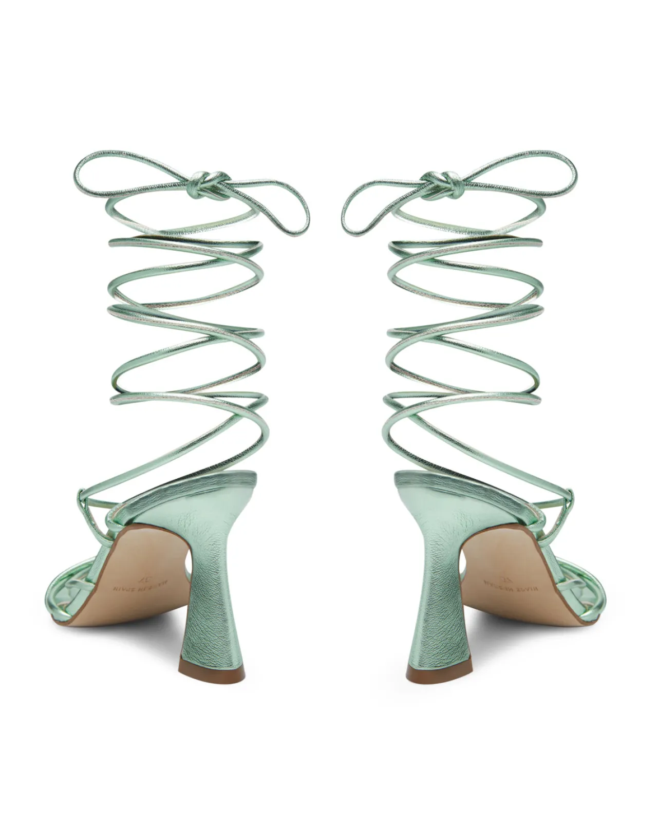 Sale Sandales en cuir Caire Vert Jade Chaussures