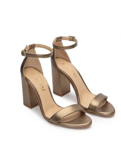 Cheap Sandales en cuir Garbo Bronze Chaussures