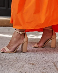 Hot Sandales en cuir Garbo Nude Chaussures