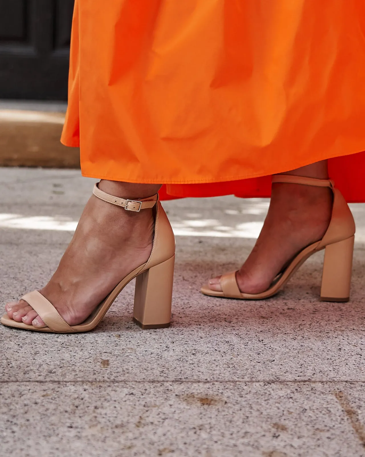 Hot Sandales en cuir Garbo Nude Chaussures