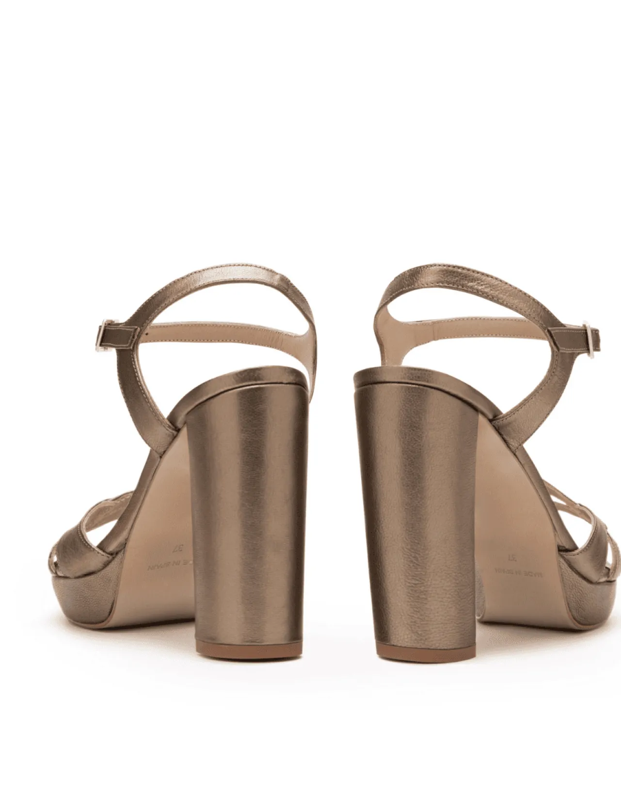 Clearance Sandales en cuir Lauren Bronze Chaussures