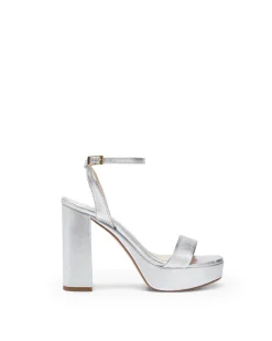 Flash Sale Sandales en cuir Zahara argentée Chaussures