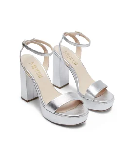 Flash Sale Sandales en cuir Zahara argentée Chaussures