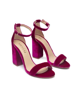 Online Sandales en velours Garbo fuchsia Chaussures