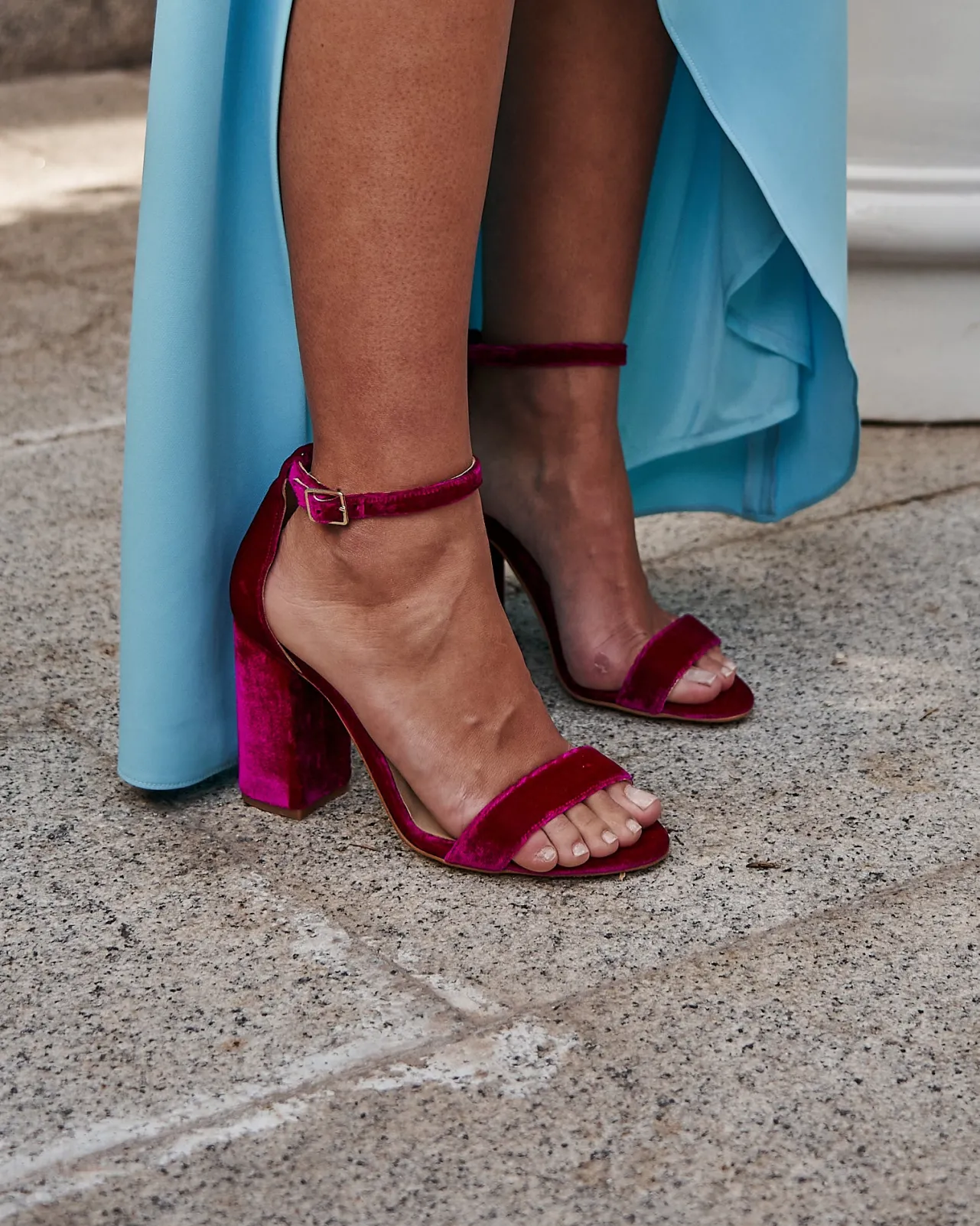Online Sandales en velours Garbo fuchsia Chaussures