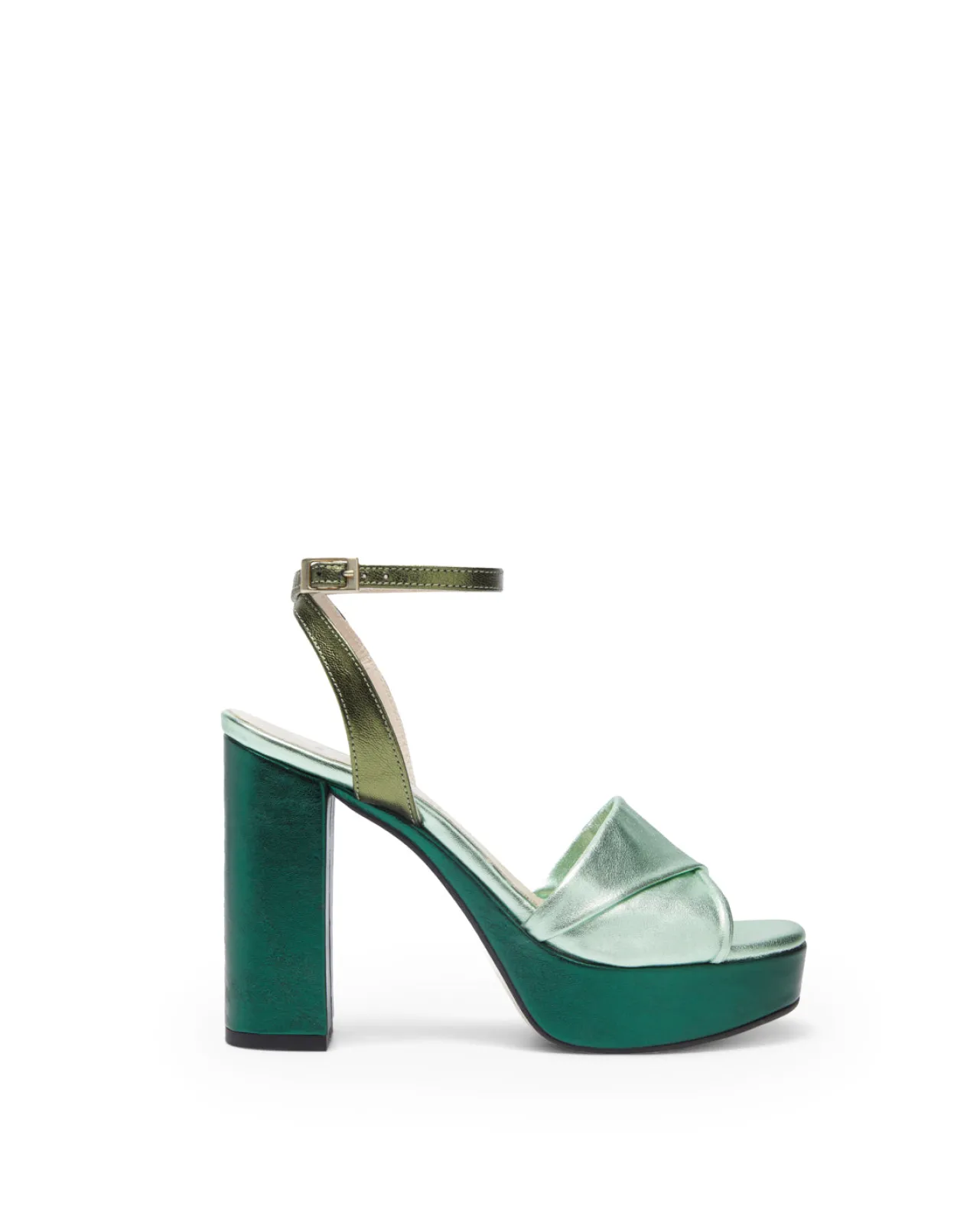 Cheap Sandales Nia en Cuir Verte Chaussures