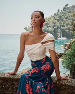 Flash Sale Top Asymétrique Gabi Blanc Communions Ou Baptêmes|Invité Mariage