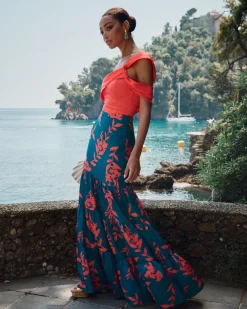 Best Sale Top Asymétrique Gabi Corail Communions Ou Baptêmes|Invité Mariage