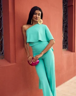 Hot Top Thai Vert Tiffany Invité Mariage|Tops Et Chemises