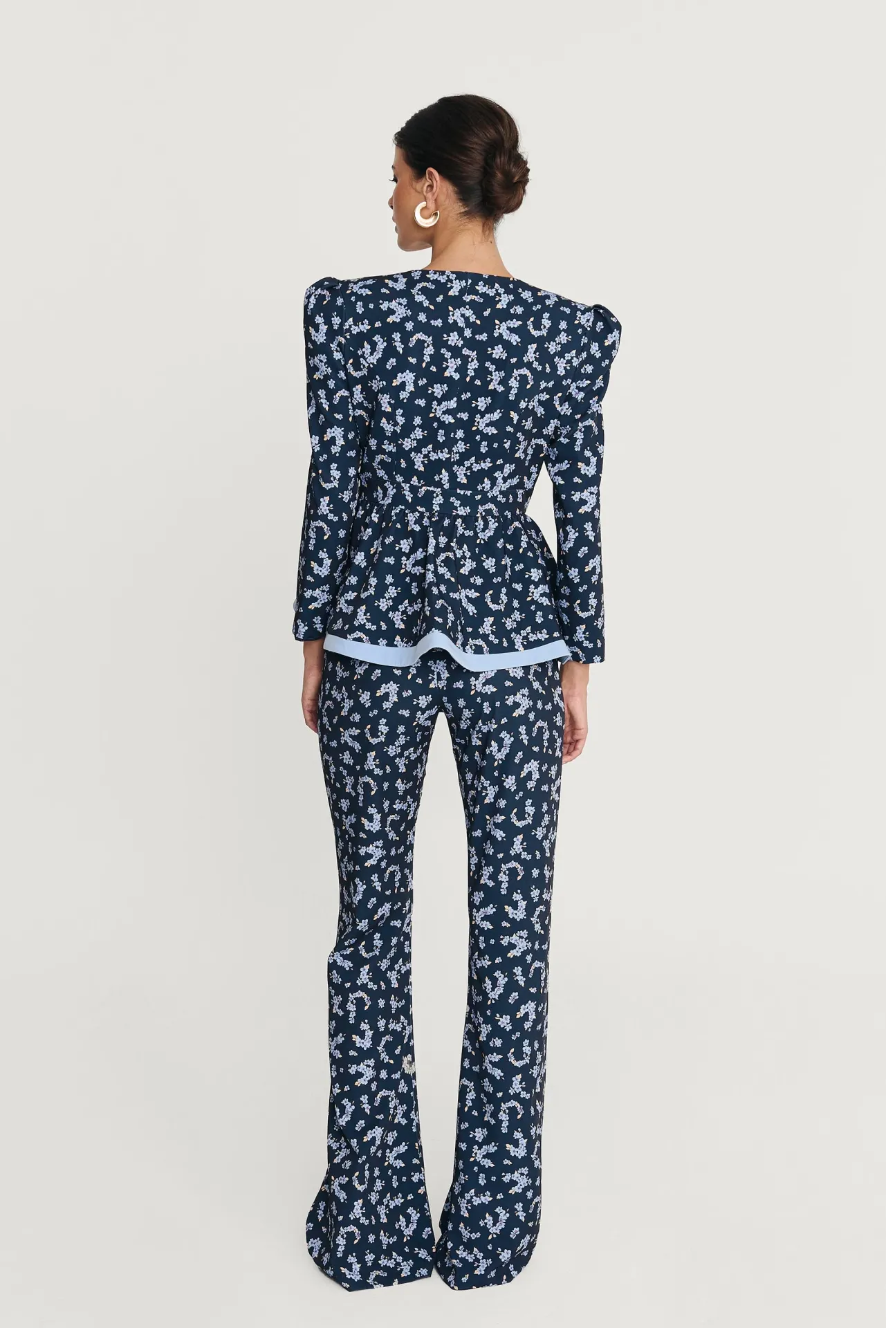 Sale Veste Bristol imprimée floral bleu Remise Des Diplômes|Communions Ou Baptêmes