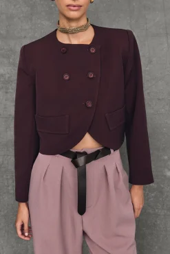 Store Veste Camden Aubergine Remise Des Diplômes|Communions Ou Baptêmes
