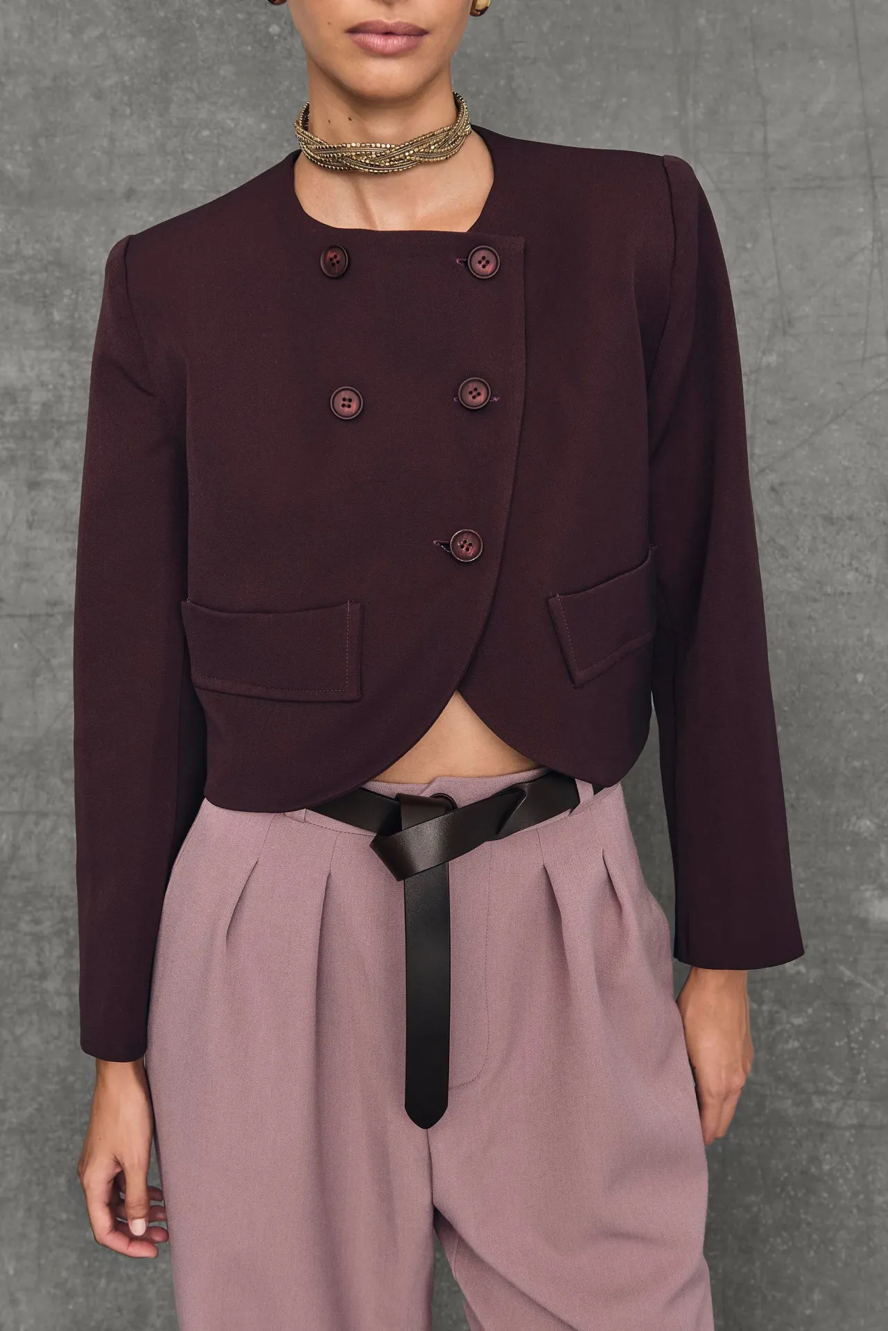 Store Veste Camden Aubergine Remise Des Diplômes|Communions Ou Baptêmes